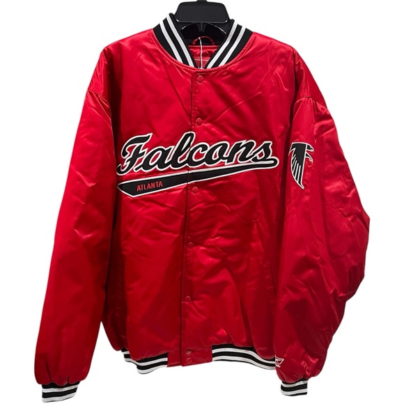 Reebok Other - Atlanta Falcons Reebok Red Satin Men’s Bomber Jacket Size 2XL